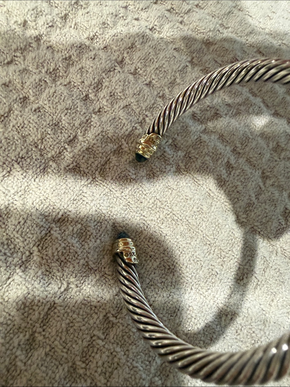DY CLASSIC CABLE BRACELET
Sterling Silver w/ 18K Yellow Gold + Blue Topaz - Picture 3 of 6